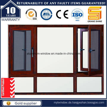 Fixed Simple Iron Window Grill Design / Aluminium Casement Fenster